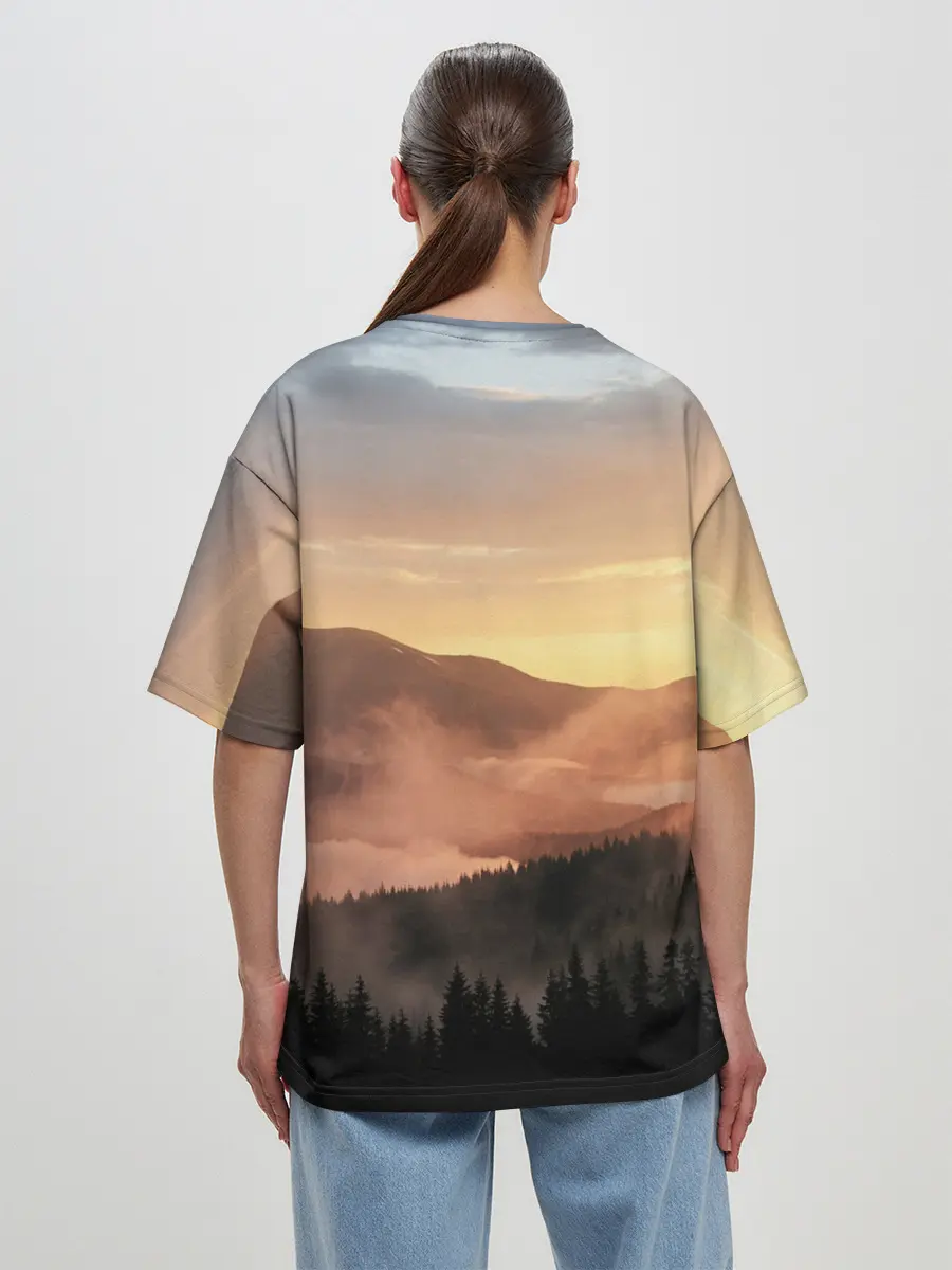 Женская футболка оверсайз / ВЕЛЕС | РУНЫ | RUNES