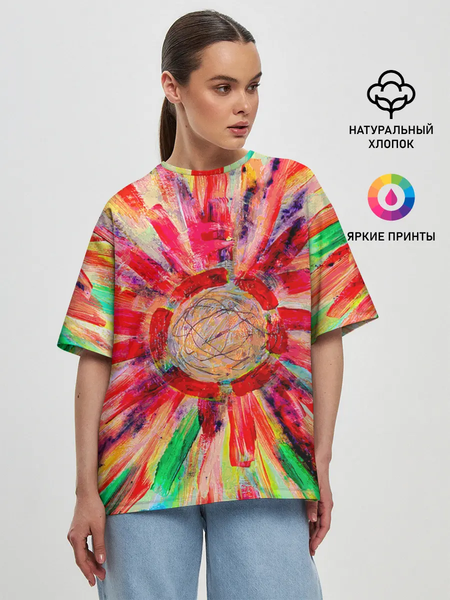 Женская футболка оверсайз / Освобождение от 3D