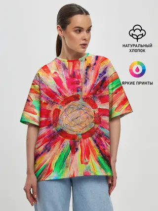 Женская футболка оверсайз / Освобождение от 3D