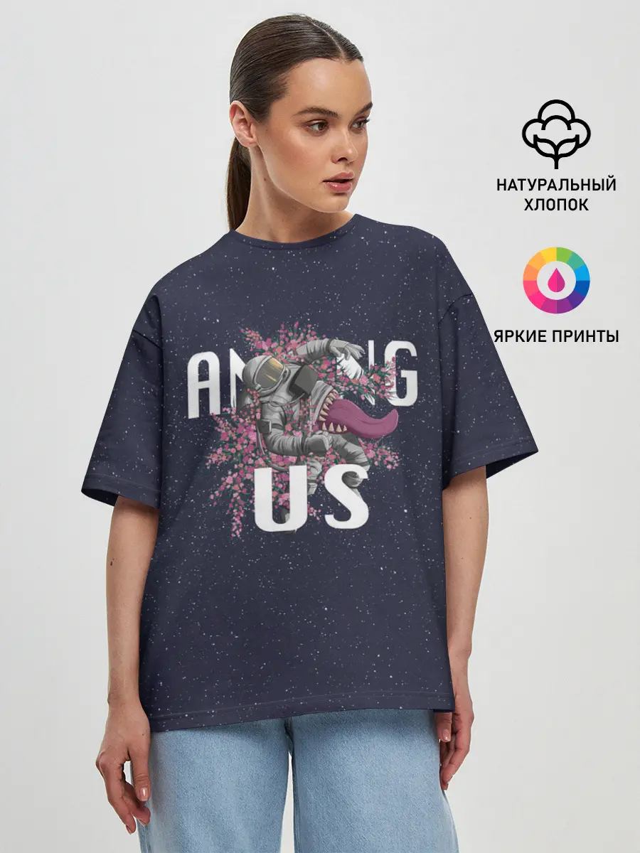 Женская футболка оверсайз / Among Us | Амонг Ас