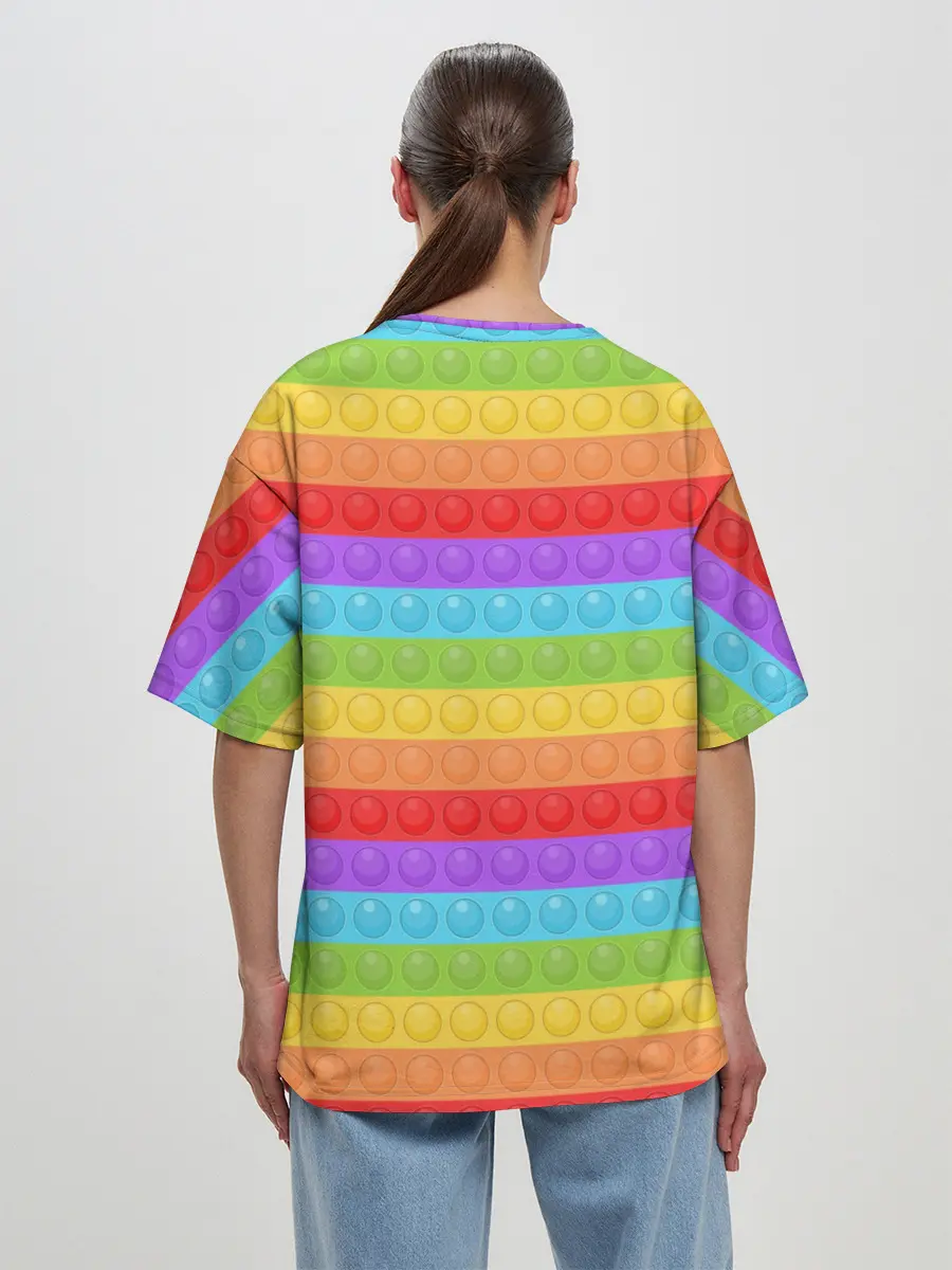 Женская футболка оверсайз / POP IT - SIMPLE DIMPL