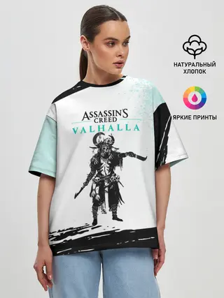 Женская футболка оверсайз / АССАСИН КРИД | ASSASSINS CREED VALHALLA