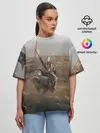Женская футболка оверсайз / Байек на коне