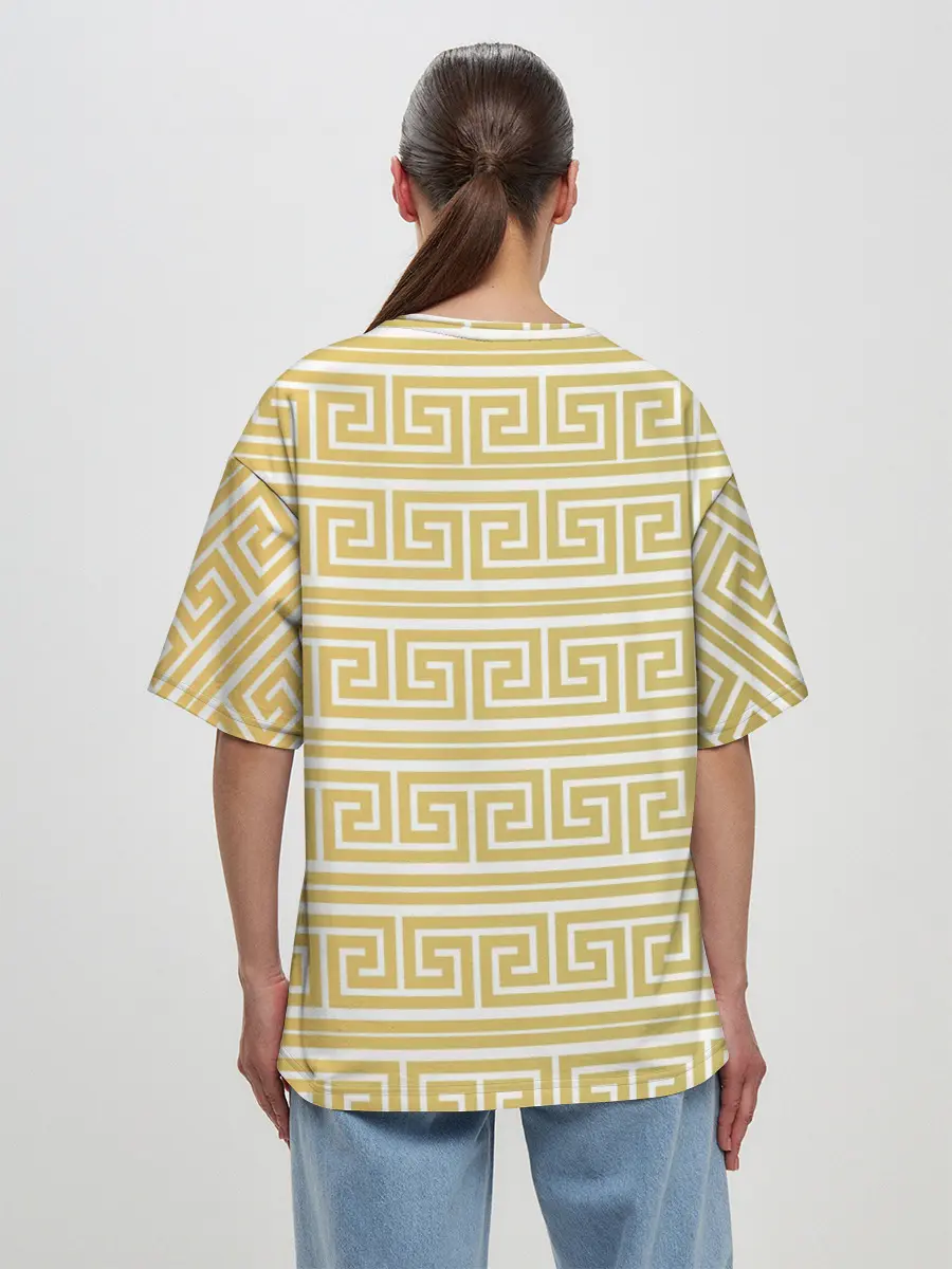 Женская футболка оверсайз / Орнамент древней Греции