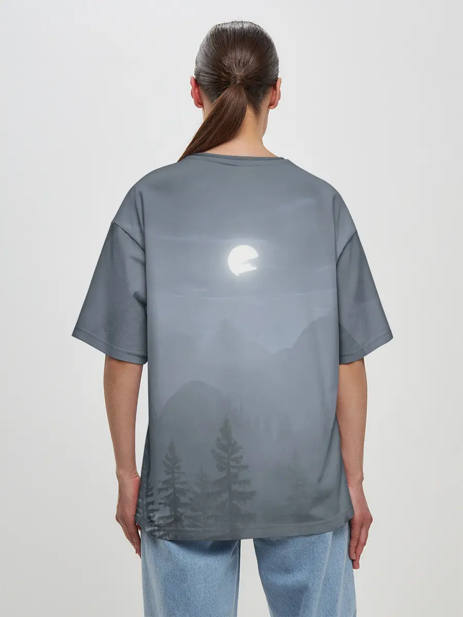 Женская футболка оверсайз / Алан Уэйк: Полнолуние