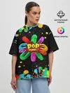 Женская футболка оверсайз / Pop Tubes, поп трубка pop it