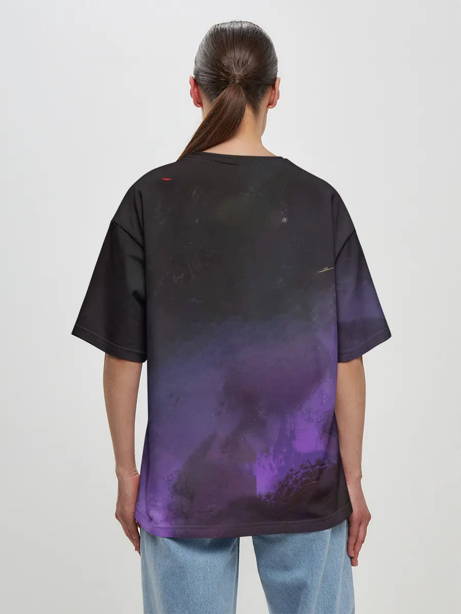 Женская футболка оверсайз / Дио Брандо Космический из ДЖО джо