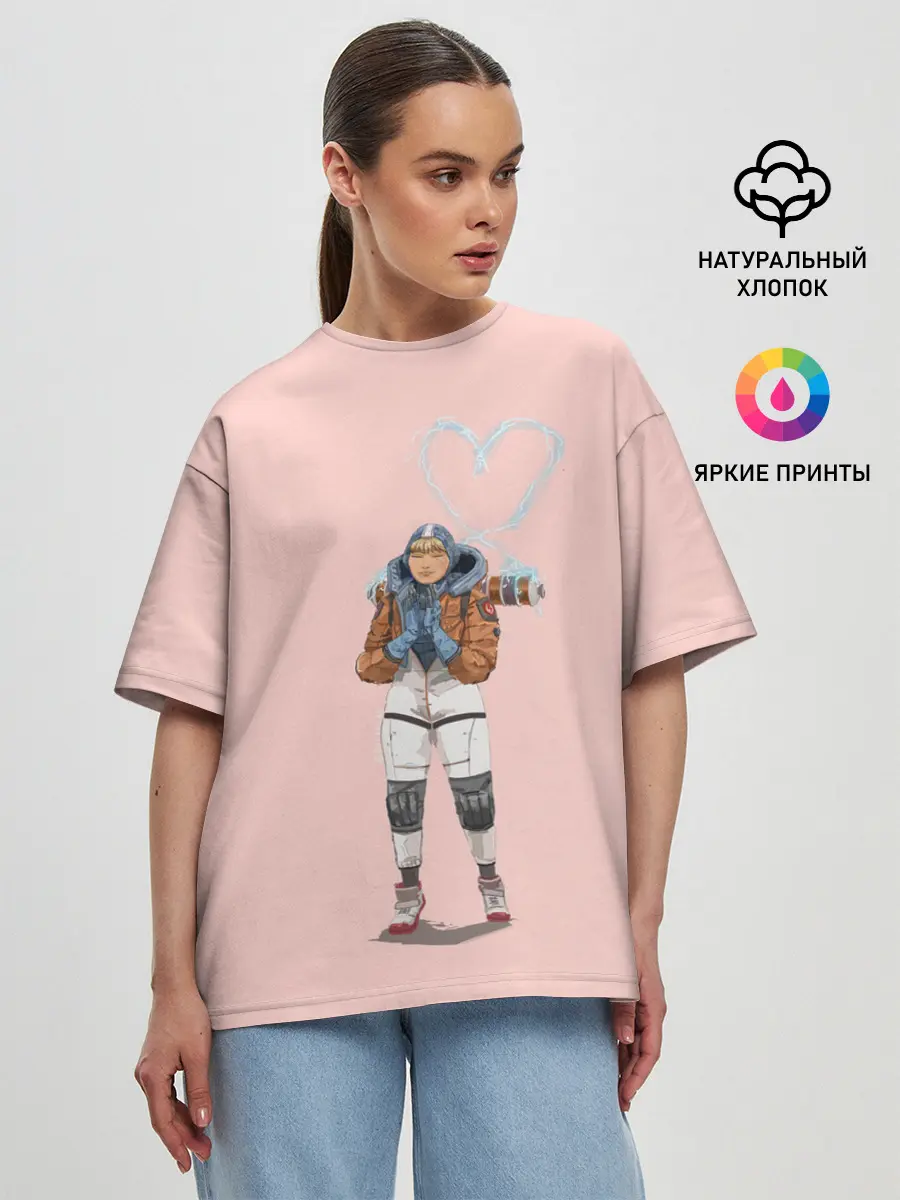 Женская футболка оверсайз / Лайфлайн