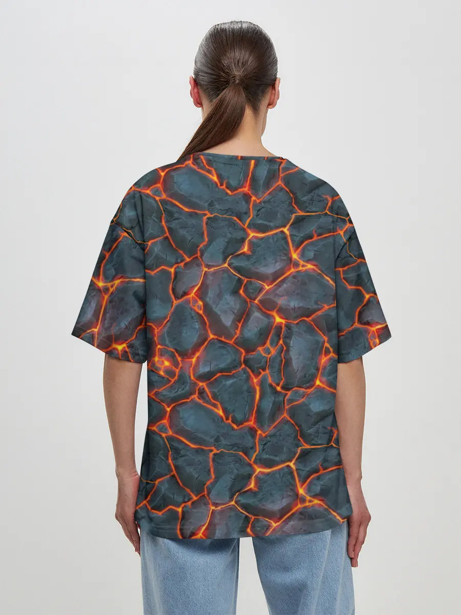 Женская футболка оверсайз / моя магма