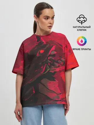 Женская футболка оверсайз / Evangelion | Eva 01