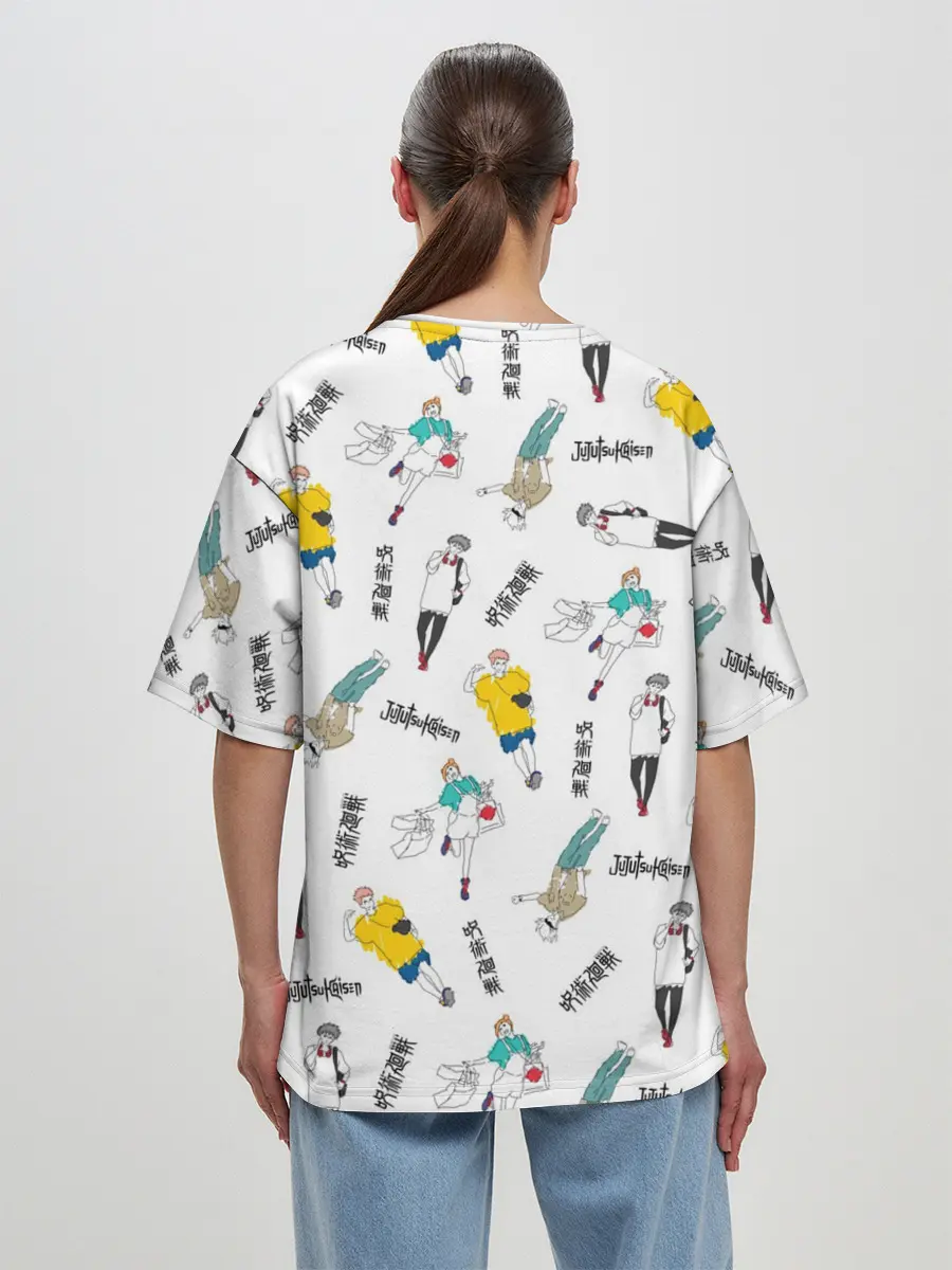 Женская футболка оверсайз / Магическая битва - главные герои