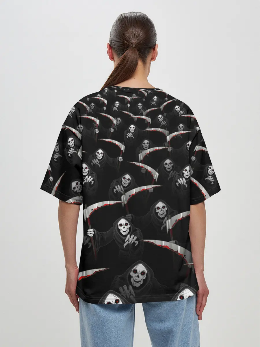 Женская футболка оверсайз / Жнецы идут