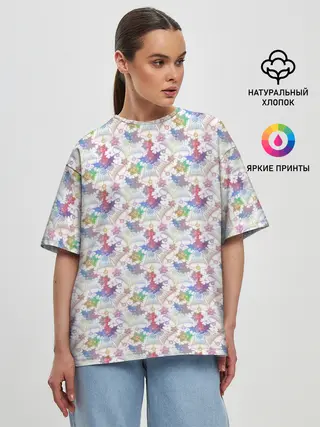 Женская футболка оверсайз / Merry Christmas