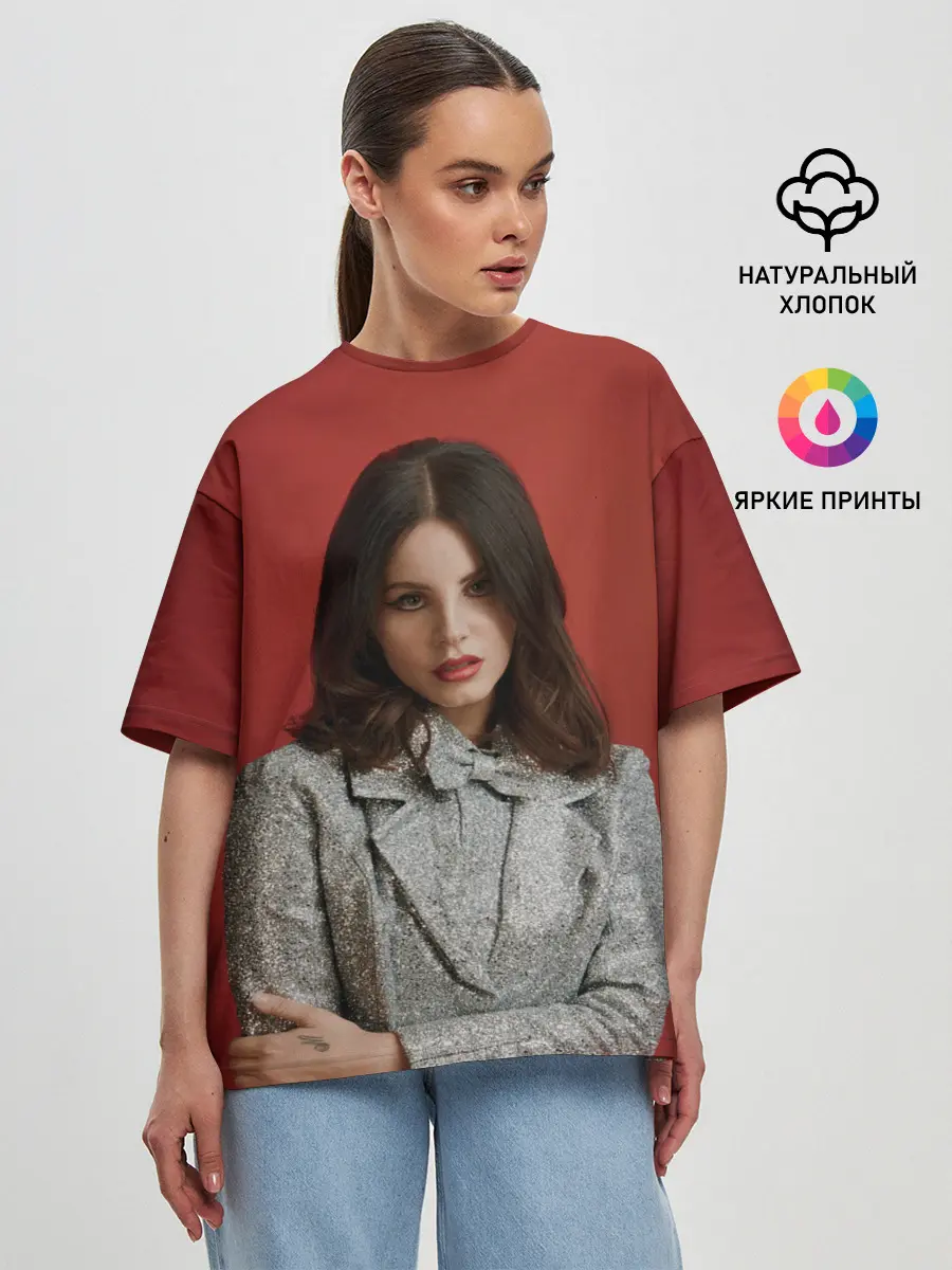 Женская футболка оверсайз / Горячая Лана