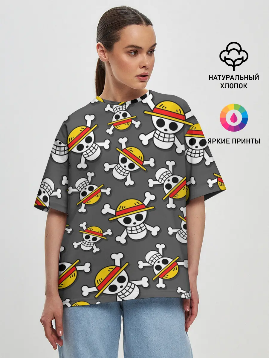 Женская футболка оверсайз / Ван-Пис, Мугивара