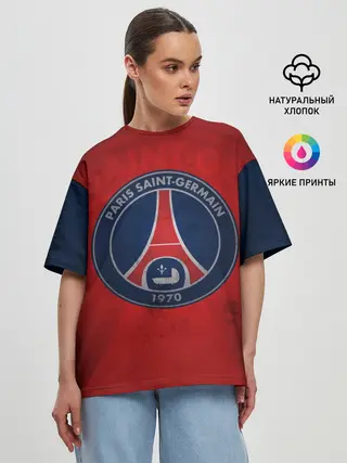 Женская футболка оверсайз / Paris Saint-Germain