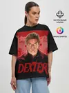 Женская футболка оверсайз / Dexter Декстер портрет постер