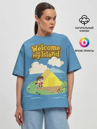 Женская футболка оверсайз / Мой остров