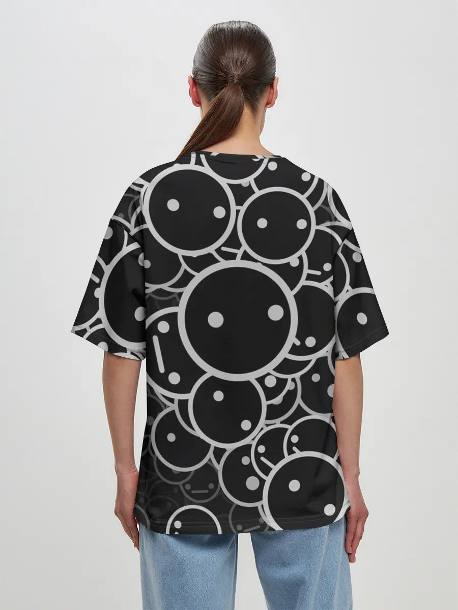 Женская футболка оверсайз / Smile Texture