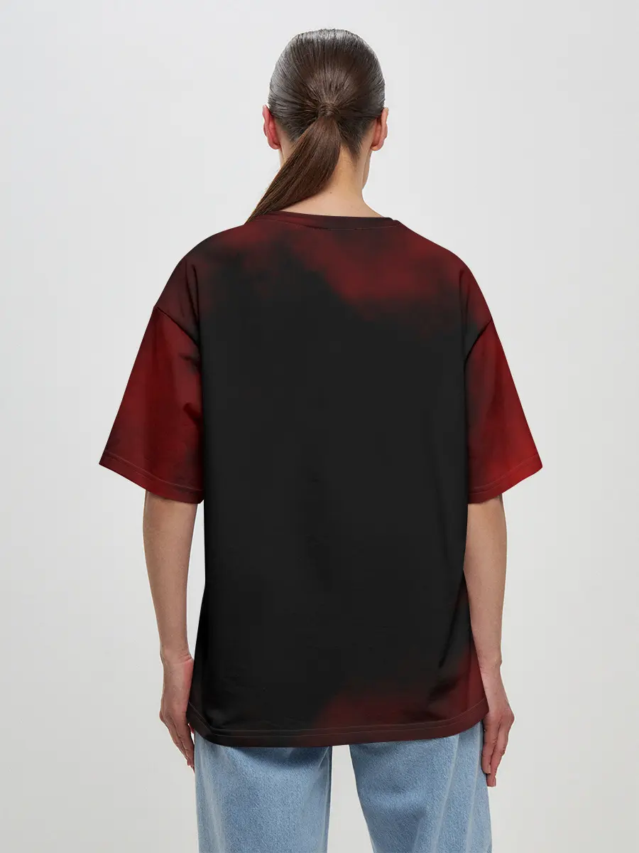 Женская футболка оверсайз / Аста и демон Чёрный клевер