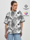 Женская футболка оверсайз / Зебра