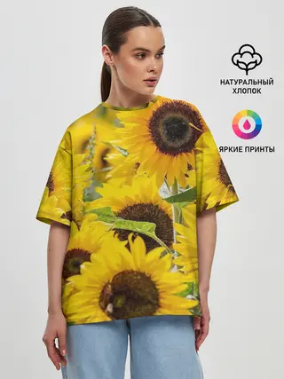 Женская футболка оверсайз / Лето