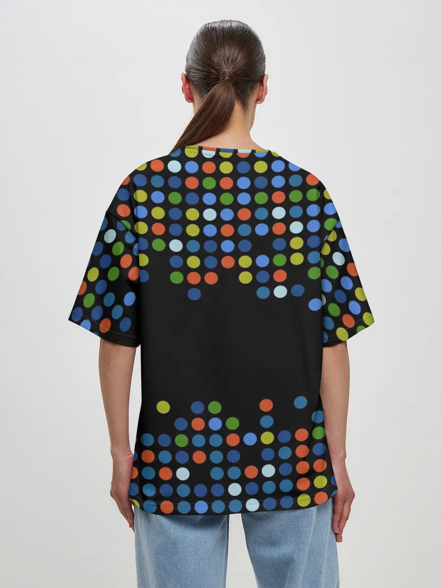 Женская футболка оверсайз / Динозавр-игрок