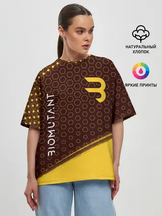 Женская футболка оверсайз / Биомутант - Краска