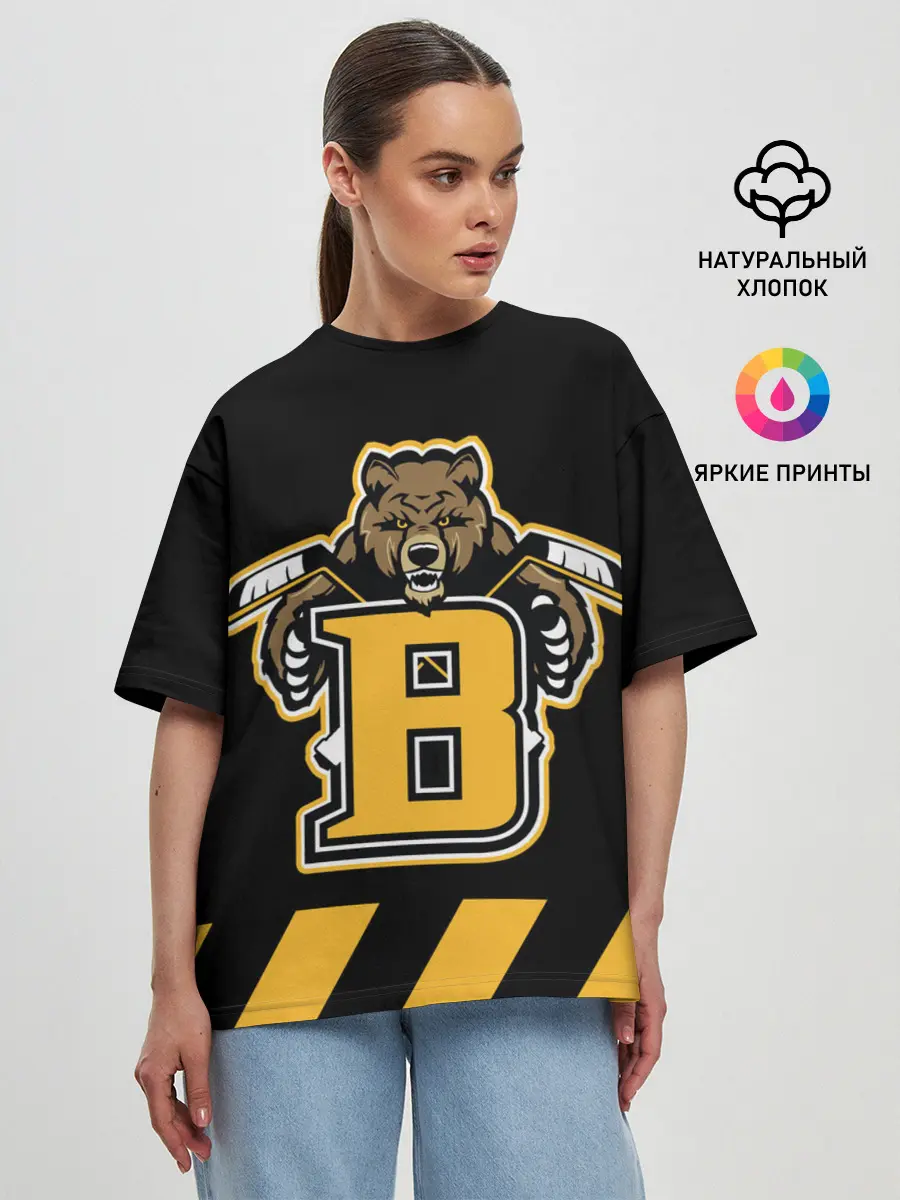 Женская футболка оверсайз / BOSTON BRUINS