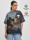 Женская футболка оверсайз / Battletech warrior