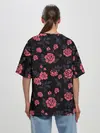 Женская футболка оверсайз / Ночные розы