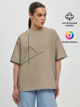 Женская футболка оверсайз / Геометрия