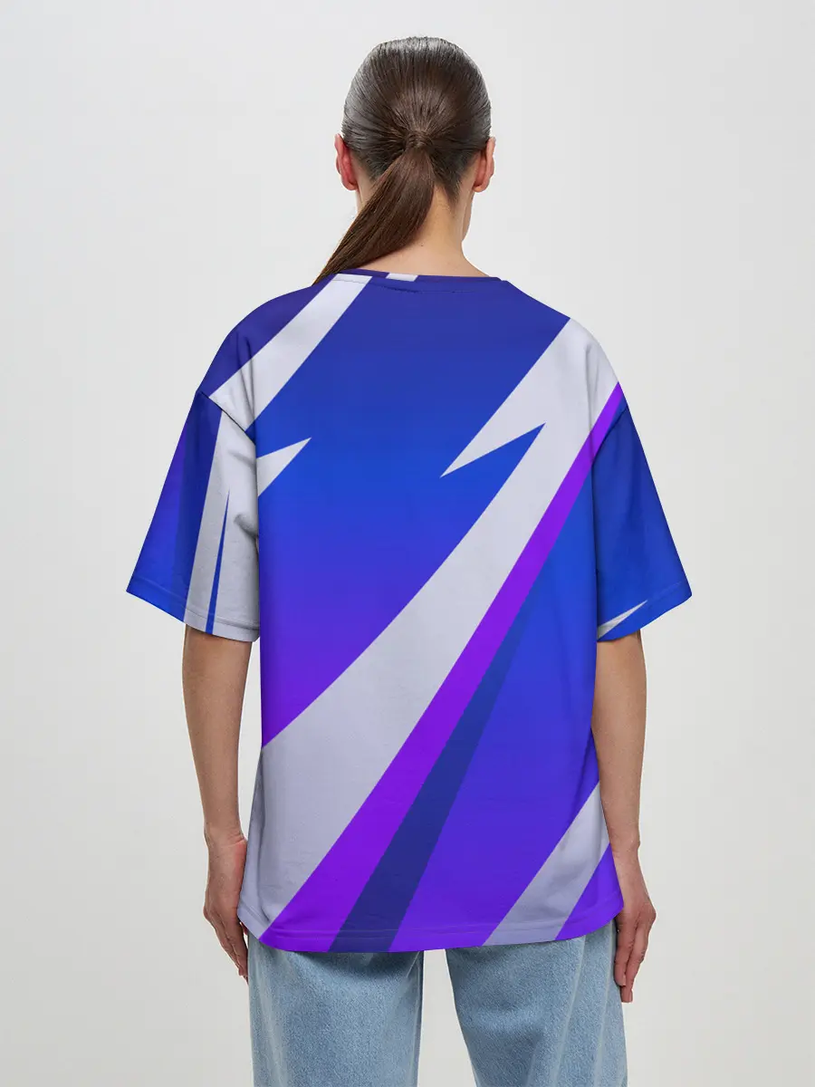 Женская футболка оверсайз / SPORT STYLE BLUE