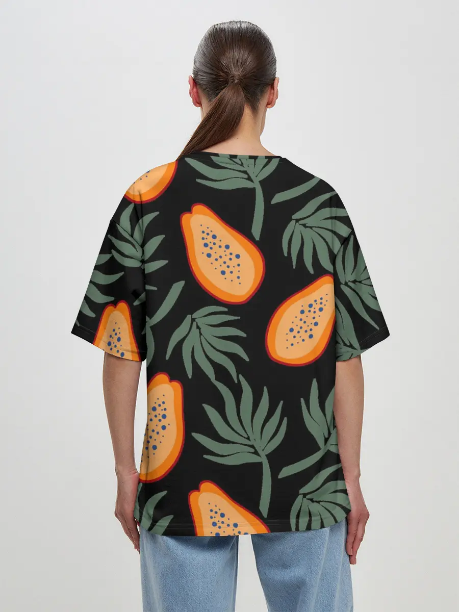 Женская футболка оверсайз / Папайя