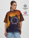 Женская футболка оверсайз / Космический кот | Space Cat