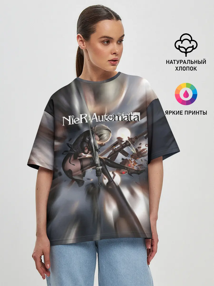 Женская футболка оверсайз / YoRHa | Nier Automata