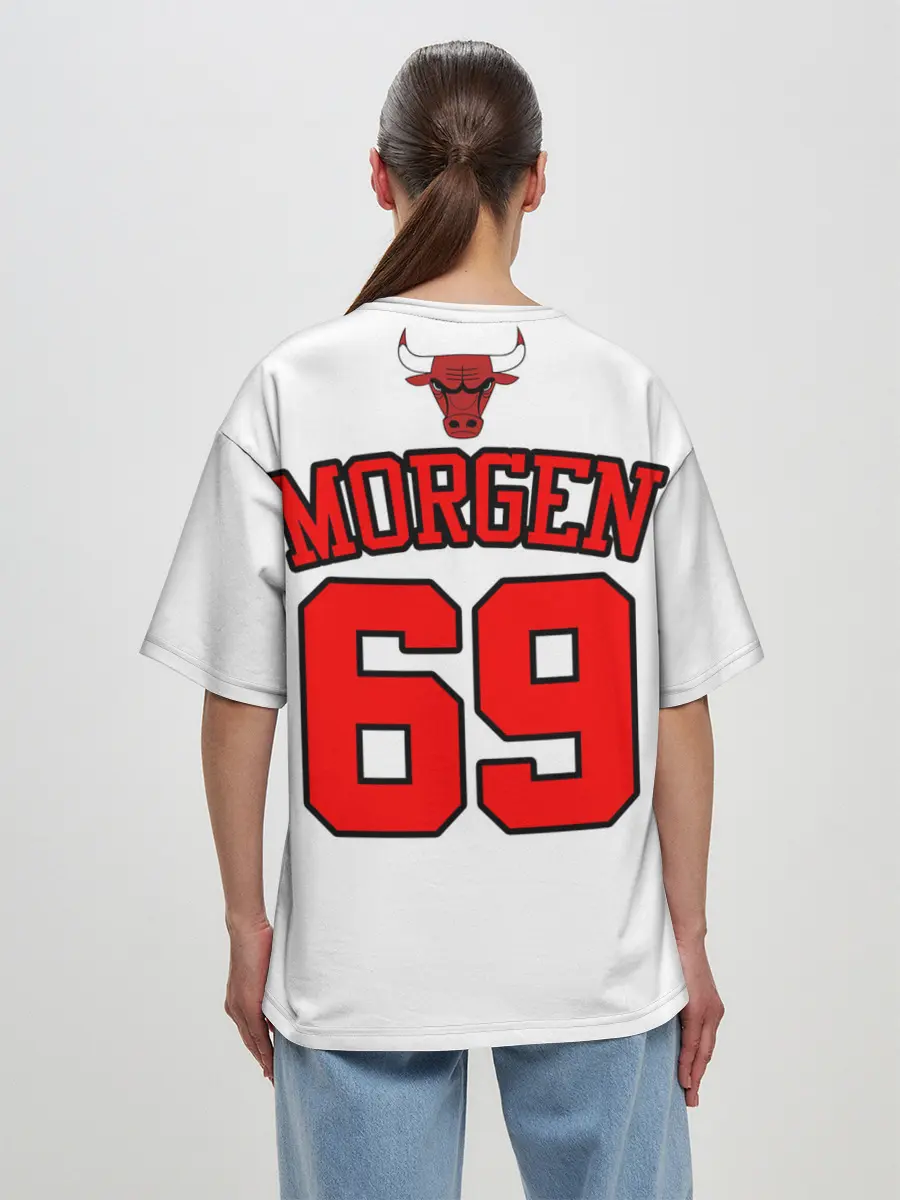 Женская футболка оверсайз / Баскетболисты из клипа OLALA