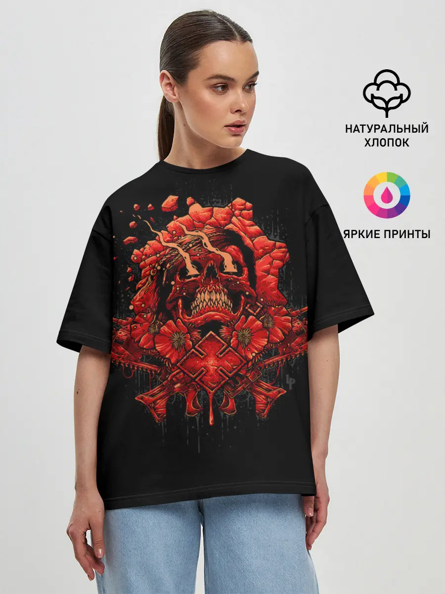 Женская футболка оверсайз / Gears Squad