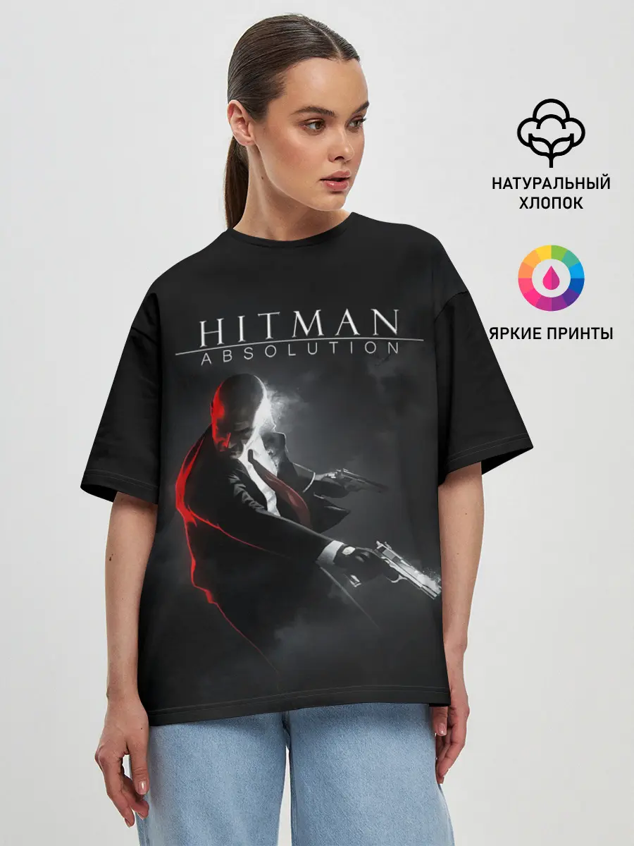 Женская футболка оверсайз / Hitman Absolution