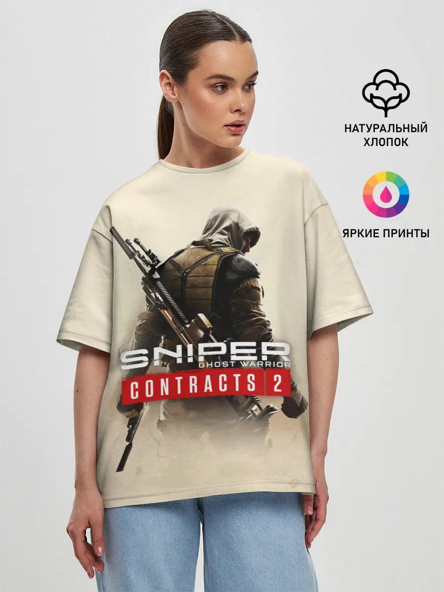 Женская футболка оверсайз / Sniper Ghost Warrior Contracts