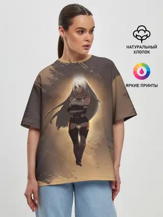 Женская футболка оверсайз / Type A No.2 | Nier Automata