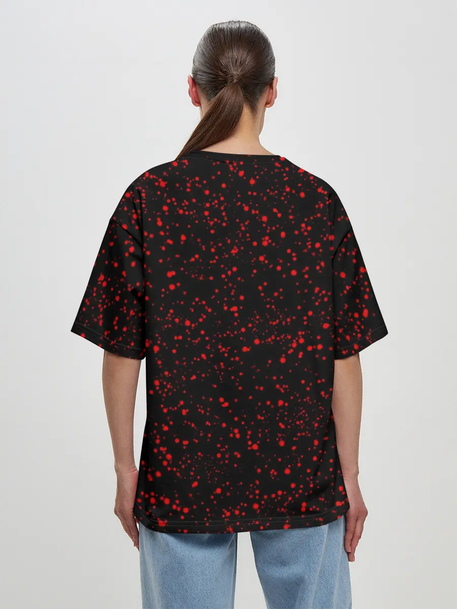 Женская футболка оверсайз / плачущий демон