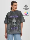 Женская футболка оверсайз / DM | Dungeon Master | SKULL