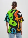 Женская футболка оверсайз / Разноцветные Кляксы Фигуры