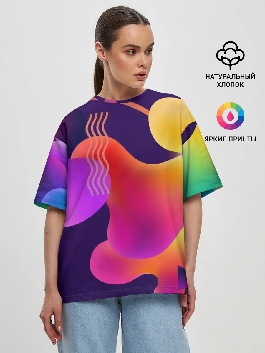 Женская футболка оверсайз / Rainbow T-Shirt