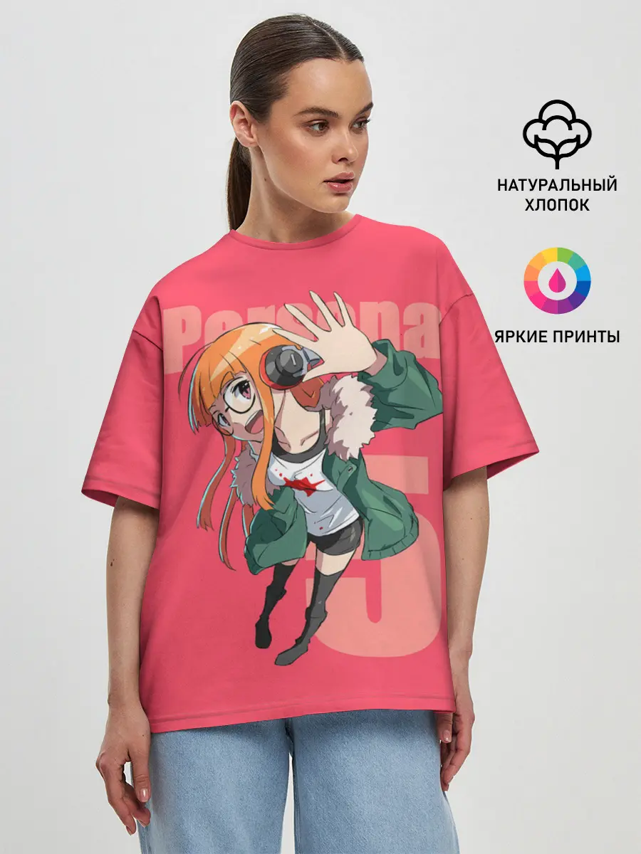 Женская футболка оверсайз / Футаба