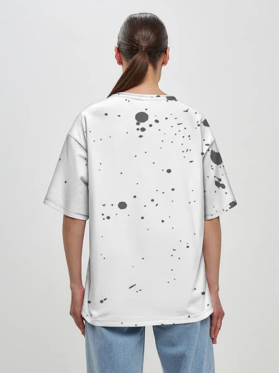 Женская футболка оверсайз / Черный Аста | Чёрный клевер