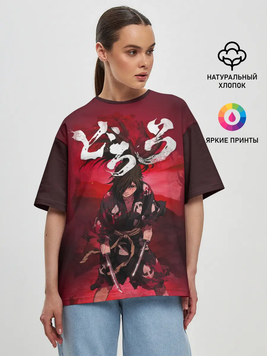 Женская футболка оверсайз / Dororo red