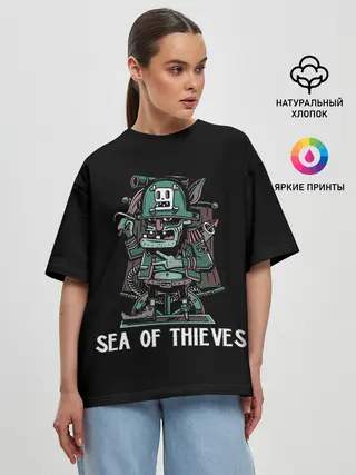 Женская футболка оверсайз / Старый пират