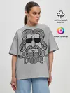 Женская футболка оверсайз / DUDE